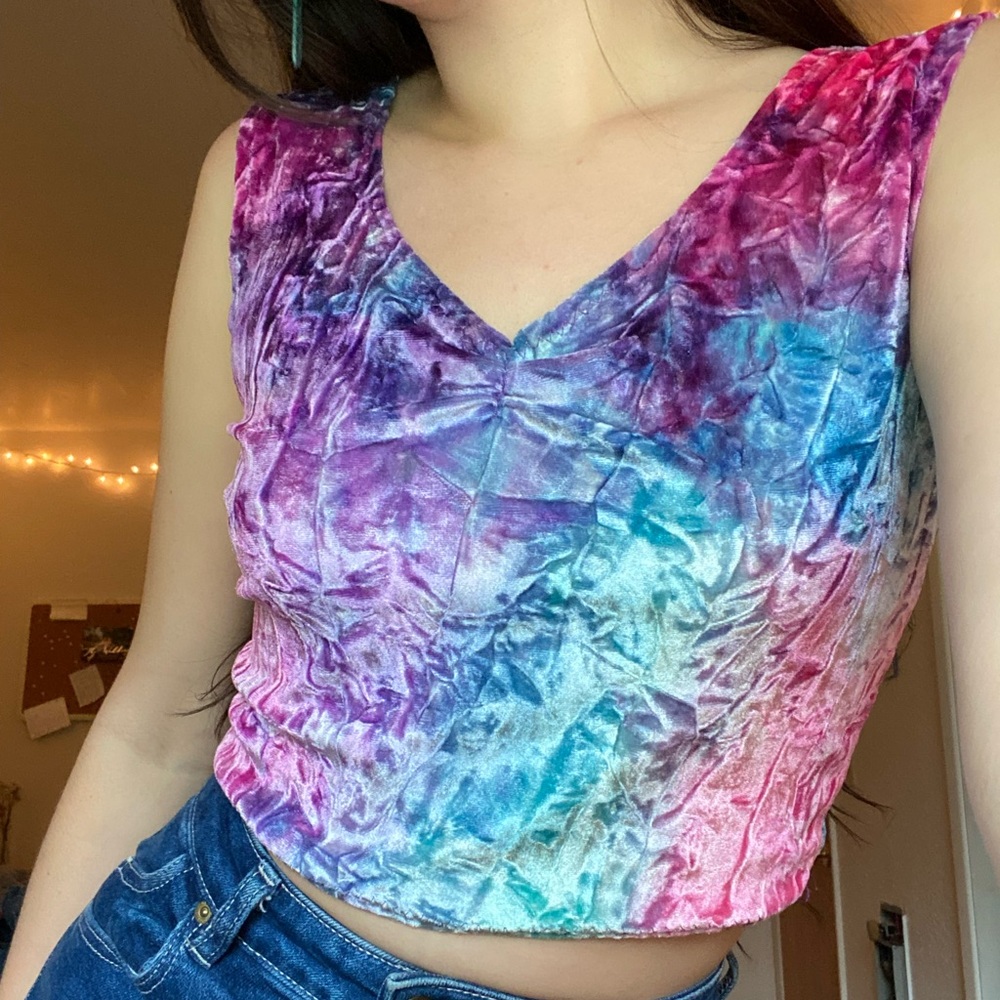 Crushed Velvet Crop Top